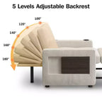Dyonery Canapé-Lit Convertible 3 en 1, Fauteuil Convertible en Lit, Blanc