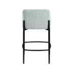 Meridian Furniture, Tabouret en tissu chenille Burton Mint, Lot de 2