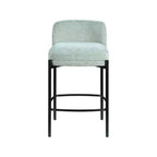 Meridian Furniture, Tabouret en tissu chenille Burton Mint, Lot de 2