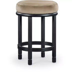 Meridian Furniture,Monette Beige Velvet Counter Stool