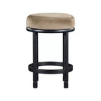 Meridian Furniture, Tabouret de comptoir Monette en velours beige