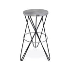 Meridian Furniture,Mercury Black Iron Bar Stool