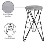 Tabouret de bar Meridian Furniture, Mercury en fer noir