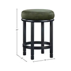 Meridian Furniture, Tabouret de comptoir Monette en velours vert