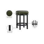 Meridian Furniture, Tabouret de comptoir Monette en velours vert