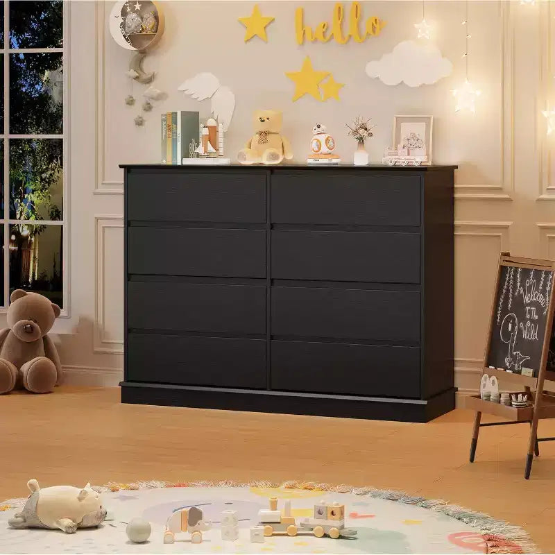 Commode de chambre avec 8 tiroirs, unité de rangement en bois pour placard, salon