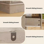 Commode de chambre avec 8 tiroirs, unité de rangement en bois pour placard, salon