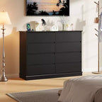 Dresser for Bedroom with 8 Drawers, Wooden Storage Organizer Unit for Closet, Living Room