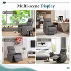 Fauteuil inclinable Bestier, fauteuil à bascule pivotant à 360° pour adultes, fauteuil à bascule inclinable rembourré avec dossier haut, fauteuils de chambre d'enfant pour salon, gris