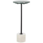 Karik Round Side Table - ACC3735A - Dark Green/Black - Safavieh