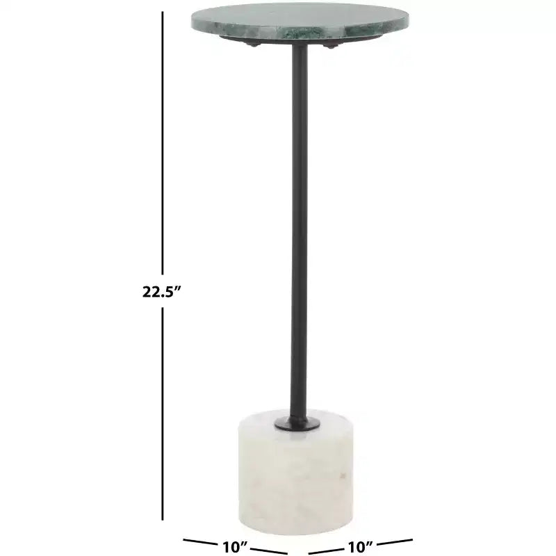 Table d'appoint ronde Karik - ACC3735A - Vert foncé/Noir - Safavieh