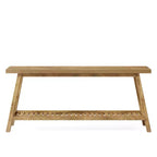 MAYEERTY 70.9 Table Console Extra Longue à 2 Niveaux, Table de Canapé de Ferme Rustique pour Entrée et Salon