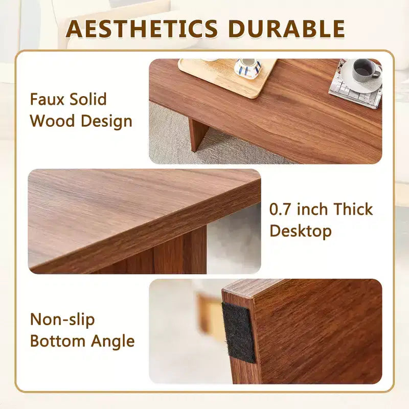 Table basse Okak, table d'appoint multi-surfaces en MDF pour salon, chambre et bureau, finition résistante aux rayures