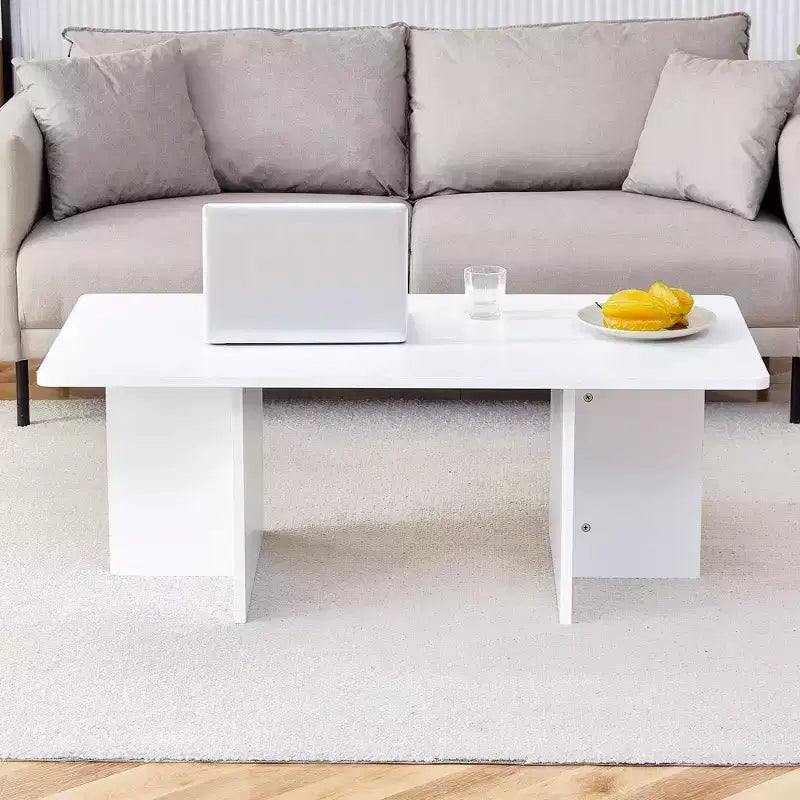 Table basse Okak, table d'appoint multi-surfaces en MDF pour salon, chambre et bureau, finition résistante aux rayures