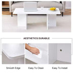 Table basse Okak, table d'appoint multi-surfaces en MDF pour salon, chambre et bureau, finition résistante aux rayures