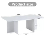 Table basse Okak, table d'appoint multi-surfaces en MDF pour salon, chambre et bureau, finition résistante aux rayures