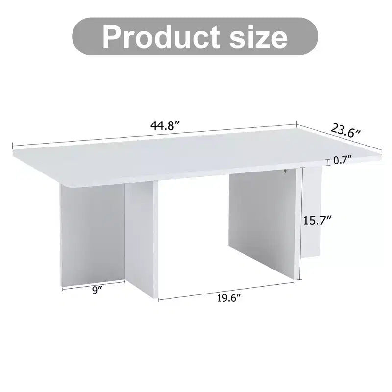 Table basse Okak, table d'appoint multi-surfaces en MDF pour salon, chambre et bureau, finition résistante aux rayures