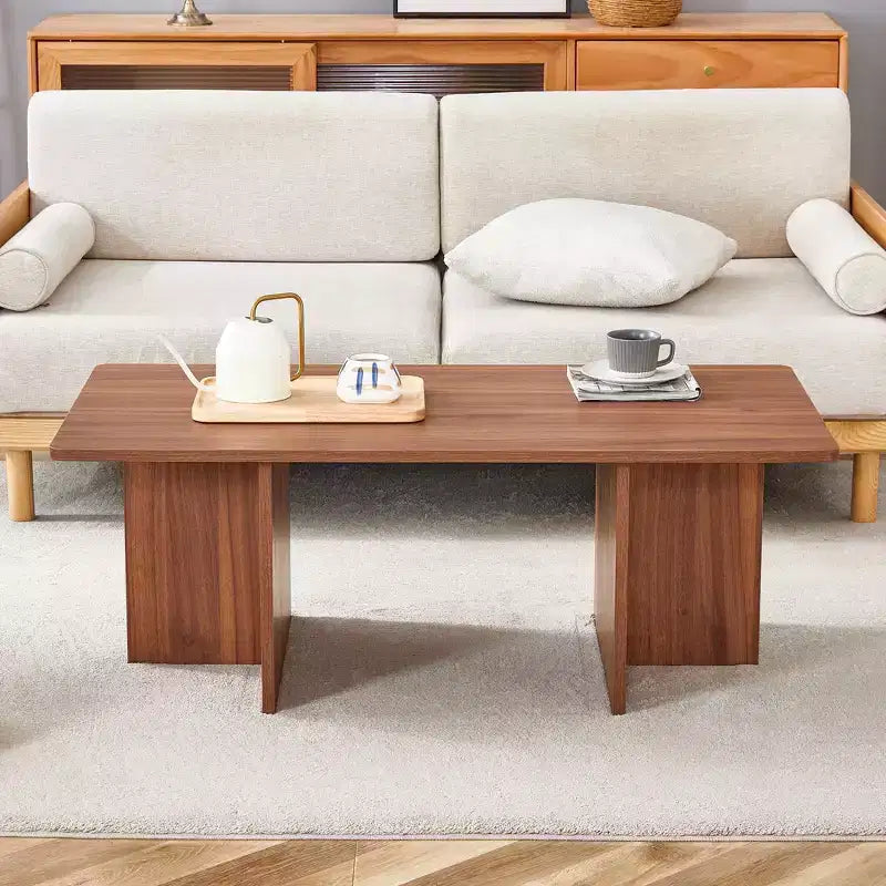 Table basse Okak, table d'appoint multi-surfaces en MDF pour salon, chambre et bureau, finition résistante aux rayures