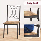 Table de cuisine rectangulaire, avec 4 chaises rembourrées