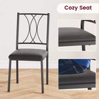 Table de cuisine rectangulaire, avec 4 chaises rembourrées