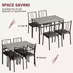 Table de cuisine rectangulaire, avec 4 chaises rembourrées