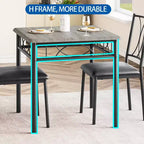 Table de cuisine rectangulaire, avec 4 chaises rembourrées