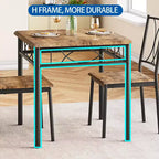 Table de cuisine rectangulaire, avec 4 chaises rembourrées