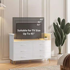 Coiffeuse Intelligente Acekool - Rangement 6 Tiroirs LED avec Station de Recharge