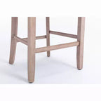 Okak Lot de 2 tabourets de bar contemporains en velours avec capitonnage et garniture cloutée chromée, tabourets rembourrés avec pieds en bois pour îlot de cuisine