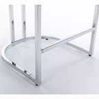 Tabourets de bar Okak (lot de 2), revêtement moderne en velours avec capitonnage et garniture cloutée, piètement en métal nickel brossé pour îlot de cuisine