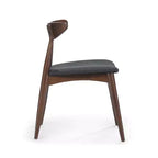 Chaises de salle à manger Christopher Knight Home Barron, de style mi-siècle moderne, en bois d'hévéa, avec revêtement en tissu (Lot de 2)