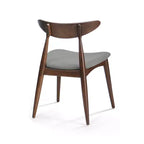 Chaises de salle à manger Christopher Knight Home Barron, de style mi-siècle moderne, en bois d'hévéa, avec revêtement en tissu (Lot de 2)