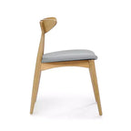 Chaises de salle à manger Christopher Knight Home Barron, de style mi-siècle moderne, en bois d'hévéa, avec revêtement en tissu (Lot de 2)