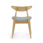 Chaises de salle à manger Christopher Knight Home Barron, de style mi-siècle moderne, en bois d'hévéa, avec revêtement en tissu (Lot de 2)