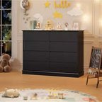 Acekool Commode 8 Tiroirs pour Chambre à Coucher, Grande Commode Double, Grande Commode Horizontale avec Tiroirs Profonds, Rangement Moderne pour Salon, Couloir, Chambre d'Enfant
