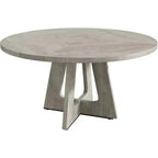 Table à manger ronde en MDF de 47 pouces pour 4 à 6 personnes, plateau et pieds en bois de style rustique, grande table de maison pour cuisine salon (sans chaises)