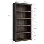GustoWave Bibliothèque 5 niveaux en bois, Étagère de rangement style ferme, Bibliothèque haute de 180,34 cm (71 po), Bibliothèque en bois 171,2 cm (67,4 H) x 80 cm (31,5 l) x 32,5 cm (12,8 P)