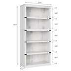 GustoWave Bibliothèque 5 niveaux en bois, Étagère de rangement style ferme, Bibliothèque haute de 180,34 cm (71 po), Bibliothèque en bois 171,2 cm (67,4 H) x 80 cm (31,5 l) x 32,5 cm (12,8 P)