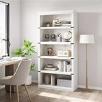 GustoWave Bibliothèque 5 niveaux en bois, Étagère de rangement style ferme, Bibliothèque haute de 180,34 cm (71 po), Bibliothèque en bois 171,2 cm (67,4 H) x 80 cm (31,5 l) x 32,5 cm (12,8 P)