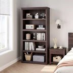 GustoWave Bibliothèque 5 niveaux en bois, Étagère de rangement style ferme, Bibliothèque haute de 180,34 cm (71 po), Bibliothèque en bois 171,2 cm (67,4 H) x 80 cm (31,5 l) x 32,5 cm (12,8 P)