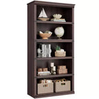 GustoWave 5 Tier Wood Bookcase, Farmhouse Book Shelf with Storage, 71 Tall Book Case Wooden Bookcase f 67.4 H x 31.5 W x 12.8 D