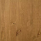 vidaXL Table de Bar Rectangulaire FLAM 92x45x110 cm, Table Haute de Bar en Bois de Pin Massif Marron avec Rangement, Plateau Robuste, Finition Chêne
