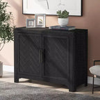 40 Modern Cabinets with Unique Design Doors with 1 Adjustable Shelves Suitable for Multiple Rooms Such as Living Room and Study Room