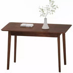Table à manger moderne HOMCOM de style scandinave pour 4 personnes, table de cuisine rectangulaire de 120 cm avec plateau en placage de bois et cadre en bois d'hévéa pour salle à manger