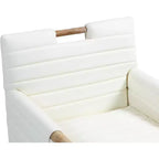Meridian Furniture, Chaise de salle à manger Aimee en cuir végétalien avec accoudoirs
