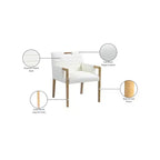 Meridian Furniture, Chaise de salle à manger Aimee en cuir végétalien avec accoudoirs