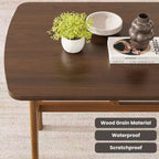 PexFix 47 Table à manger pour 4-6 personnes Table de cuisine en bois Table de dîner moderne avec cadre en métal robuste pour salle à manger Cuisine Noyer foncé