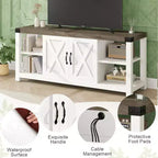 Meuble TV 60 pouces en forme de X pour téléviseurs 65 pouces - Meuble TV P2 écologique avec étagères réglables, centre de divertissement moderne pour salon et chambre