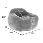 MAYEERTY Grand canapé pouf géant pour adultes spacieux avec accoudoirs rembourrage en mousse à mémoire de forme pour salon chambre