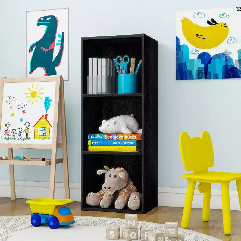HOMLUX Étagère décorative à 3 cubes, Bibliothèque ouverte, Organisateur de jouets, Horizontale ou verticale